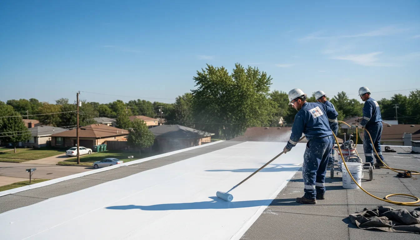Commercial roof coating in Woodsboro, TX near me